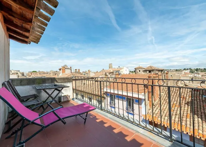 Wine Loft, Terrasse Et Vue Extraordinaire Sur La Cite Medievale Apartament