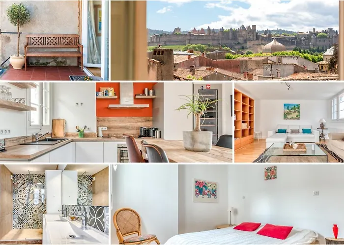 Wine Loft, Terrasse Et Vue Extraordinaire Sur La Cite Medievale Apartment Carcassonne